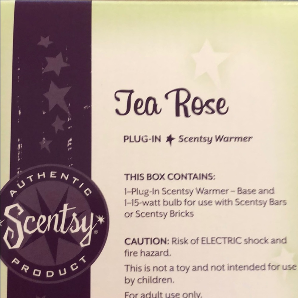 Scentsy tea rose plug in brand new.